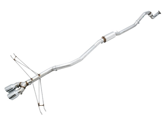 AWE Tuning 3020-32052 2016+ Honda Civic Si Track Edition Exhaust w/Front Pipe & Dual Chrome Silver Tips