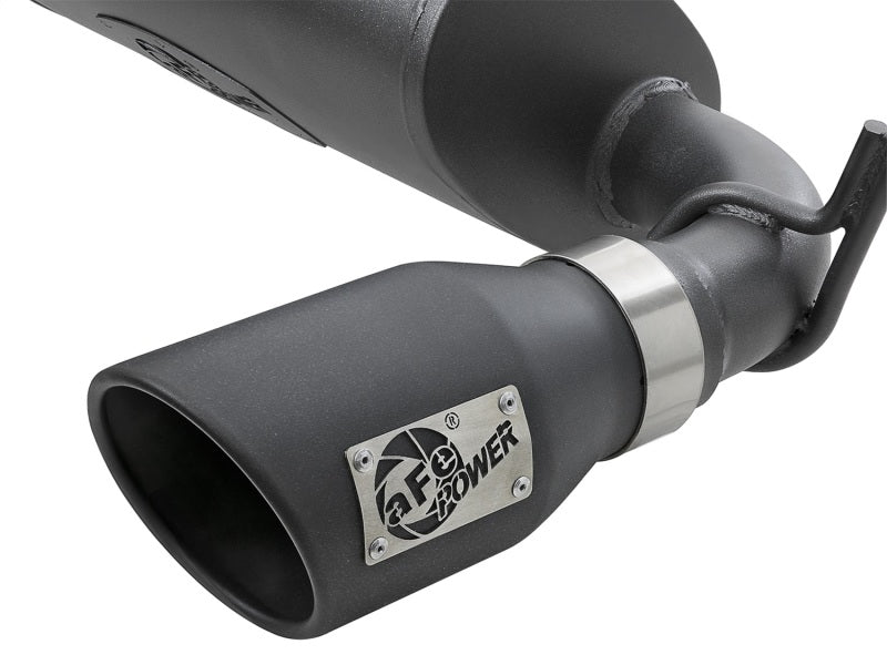 aFe 49-48062-B Rebel Series 2.5in 409 SS Cat-Back Exhaust w/ Black Tips 2007+ Jeep Wrangler (JK) V6 3.6L/3.8L