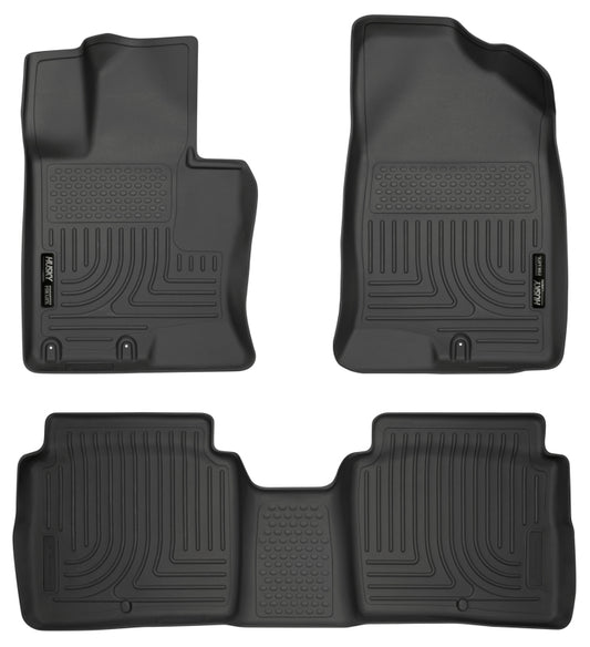 Husky Liners 99691 11-14 Kia Optima Weatherbeater Black Front & 2nd Seat Floor Liners