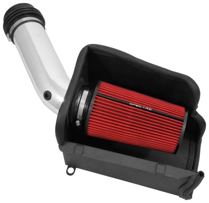 Spectre 9059 94-97 Ford SD 7.3L DSL Air Intake Kit - Polished w/Red Filter
