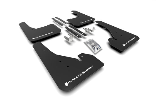 Rally Armor MF67-UR-BLK/WH 18-26 Toyota Corolla Hatchback Black UR Mud Flap White Logo