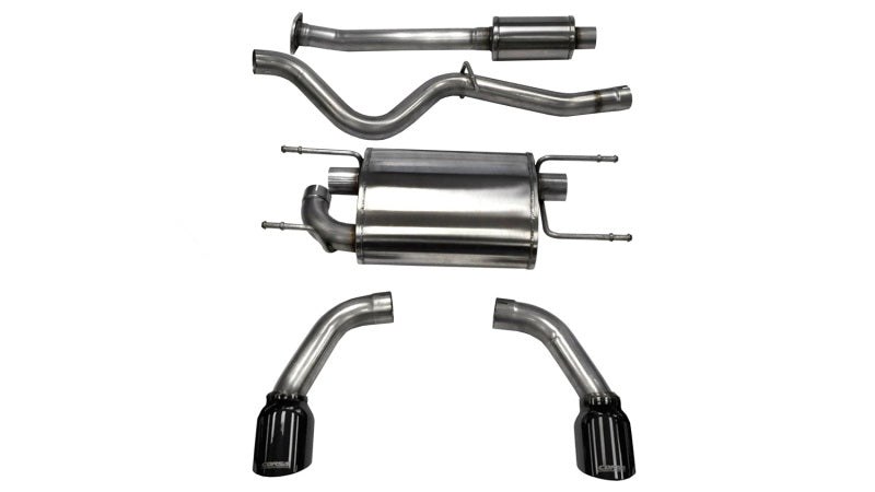 CORSA Performance 14864BLK Corsa 2012-2025 Scion FRS / Subaru BRZ Black Tip Sport Cat-Back Exhaust