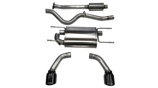 CORSA Performance 14864BLK Corsa 2012-2025 Scion FRS / Subaru BRZ Black Tip Sport Cat-Back Exhaust