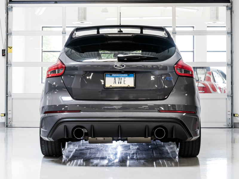 AWE Tuning 3025-32024 Ford Focus RS SwitchPath Cat-back Exhaust - Chrome Silver Tips