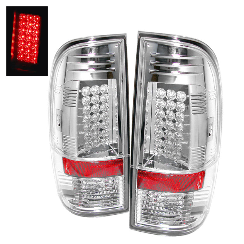 SPYDER 5003904 Spyder Ford Super Duty 08-15 LED Tail Lights Chrome ALT-YD-FS07-LED-C