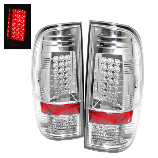 SPYDER 5003904 Spyder Ford Super Duty 08-15 LED Tail Lights Chrome ALT-YD-FS07-LED-C