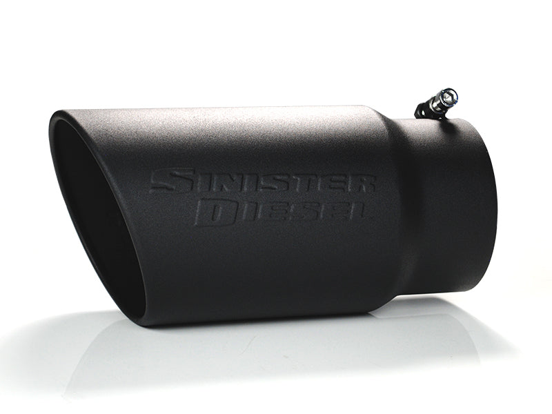 Sinister Diesel SD-5-6-BLK Universal Black Ceramic Coated Stainless Steel Exhaust Tip (5in to 6in)