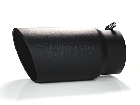 Sinister Diesel SD-5-6-BLK Universal Black Ceramic Coated Stainless Steel Exhaust Tip (5in to 6in)