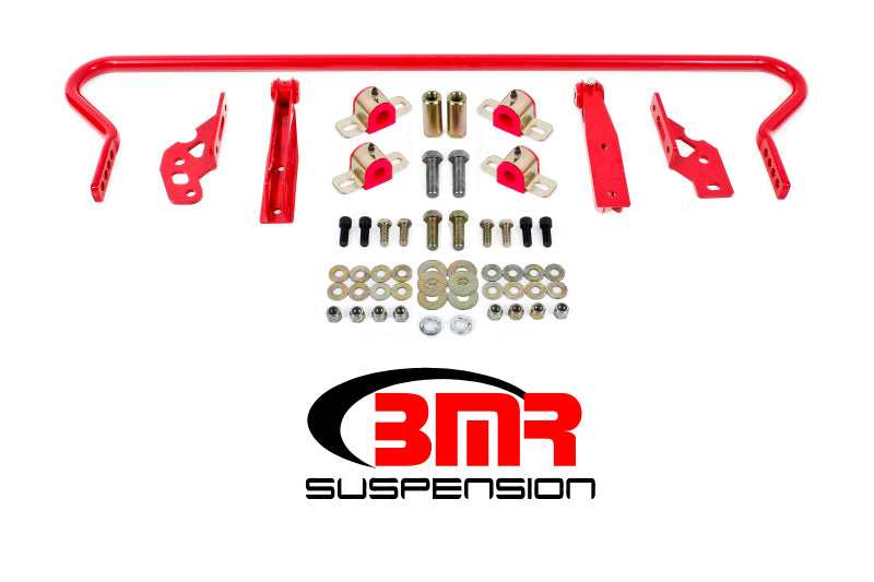 BMR Suspension SB042R BMR 11-14 S197 Mustang Rear Hollow 25mm Adj. Sway Bar Kit w/ Bushings - Red