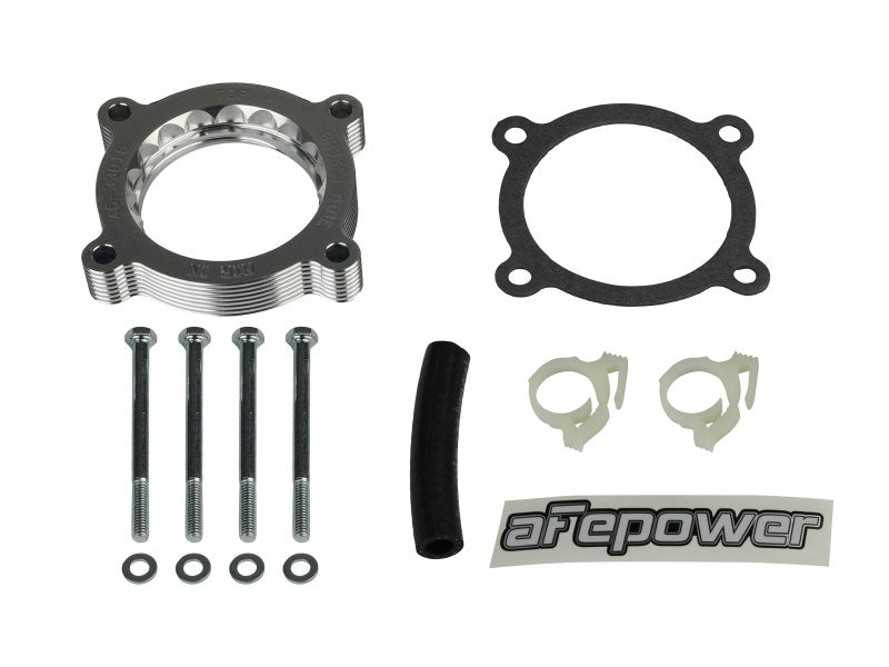 aFe 46-33016 11-14 Ford Mustang/ 11-14 Ford F-150 V6 3.7L Silver Bullet Throttle Body Spacer - Silver