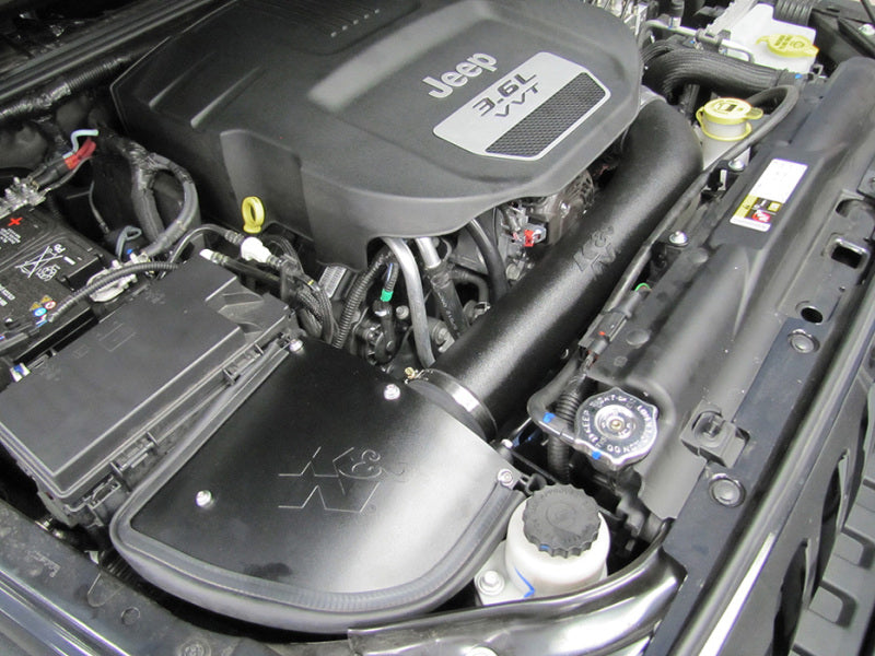 K&N Engineering 63-1566 K&N 12-13 Jeep Wrangler 3.6L-V6 AirCharger Perf Intake Kit