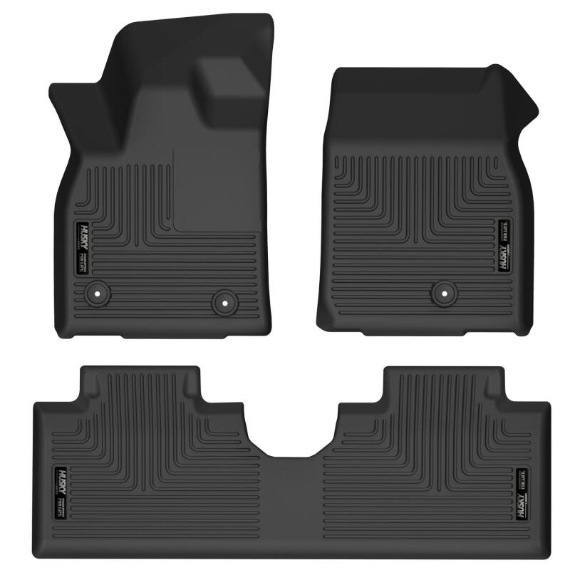 Husky Liners 95071 2021 Ford Mustang Mach-E Weatherbeater Front & 2nd Seat Floor Liners - Black