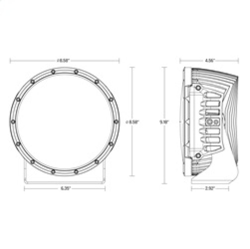 Rigid Industries 36422 360-Series 9in LED Off-Road Spot Beam - RGBW