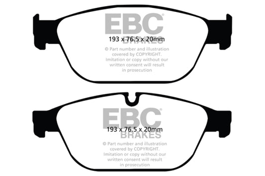 EBC DP32087C 11-12 Audi A8 Quattro 3.0 Supercharged Redstuff Front Brake Pads