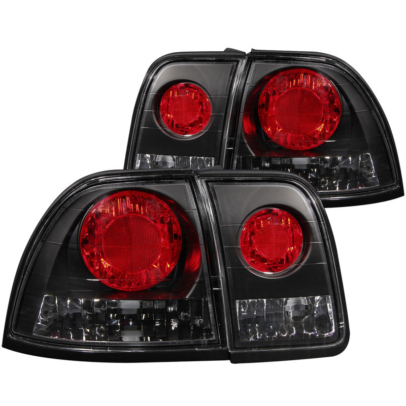ANZO 221039 1996-1997 Honda Accord Taillights Black