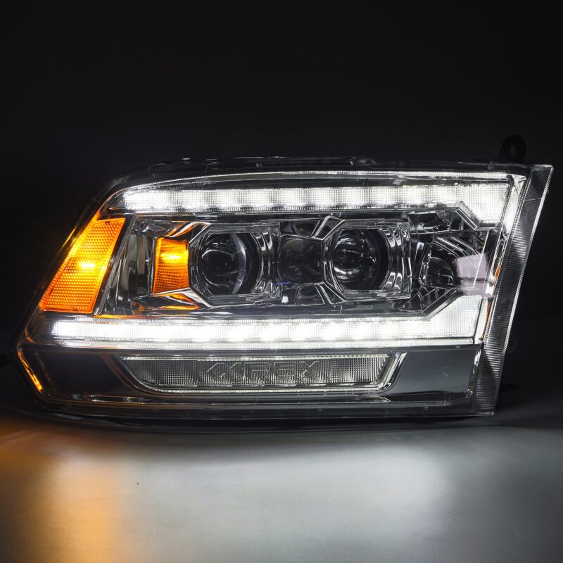 AlphaRex 880559 09-18 Dodge RAM 2500 LUXX LED Proj Headlights Plank Style Chrm w/Activ Light/Seq Signal/DRL