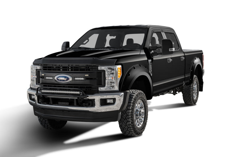 Bushwacker 20942-32 17-20 Ford F-250 Super Duty / F-350 Super Duty Pocket Style Flares 4pc - Agate Black Met