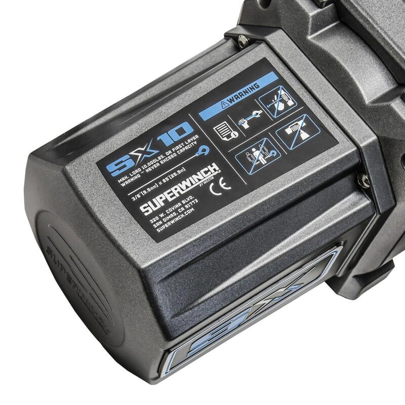 Superwinch 1710201 10000 LBS 12V DC 3/8in x 80ft Synthetic Rope SX 10000 Winch