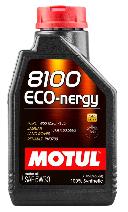 Motul 102782 1L Synthetic Engine Oil 8100 5W30 ECO-NERGY - Ford 913C