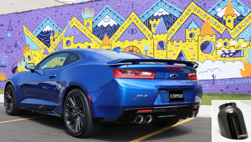 CORSA Performance 14784BLK Corsa 2017-2024 Chevrolet Camaro SS 6.2L V8 2.75in Black Xtreme Axle-Back Exhaust