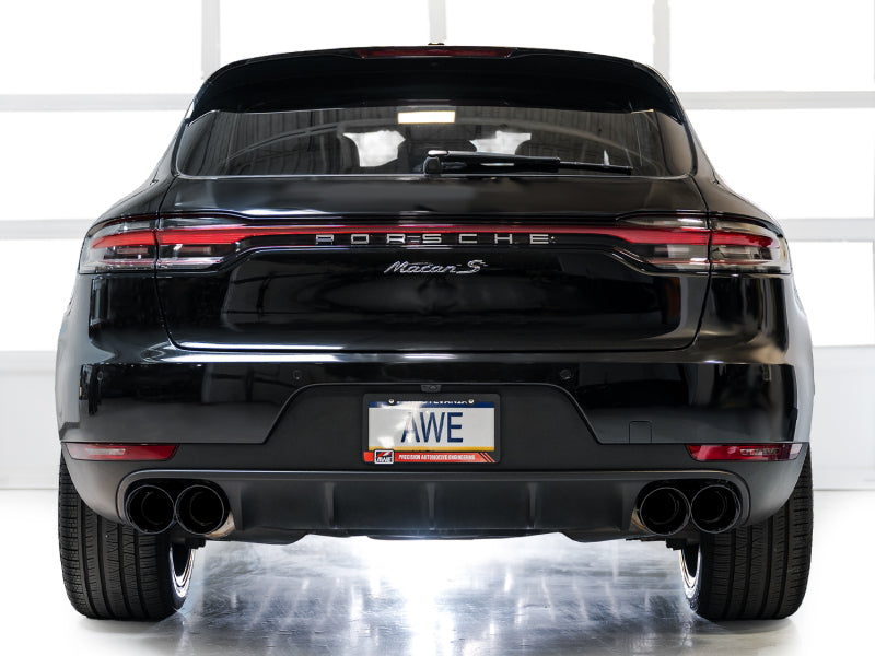 AWE Tuning 3015-43951 19-21 Porsche Macan 3.0T/2.9TT Touring Edition Catback Exhaust w/ Diamond Black Tips