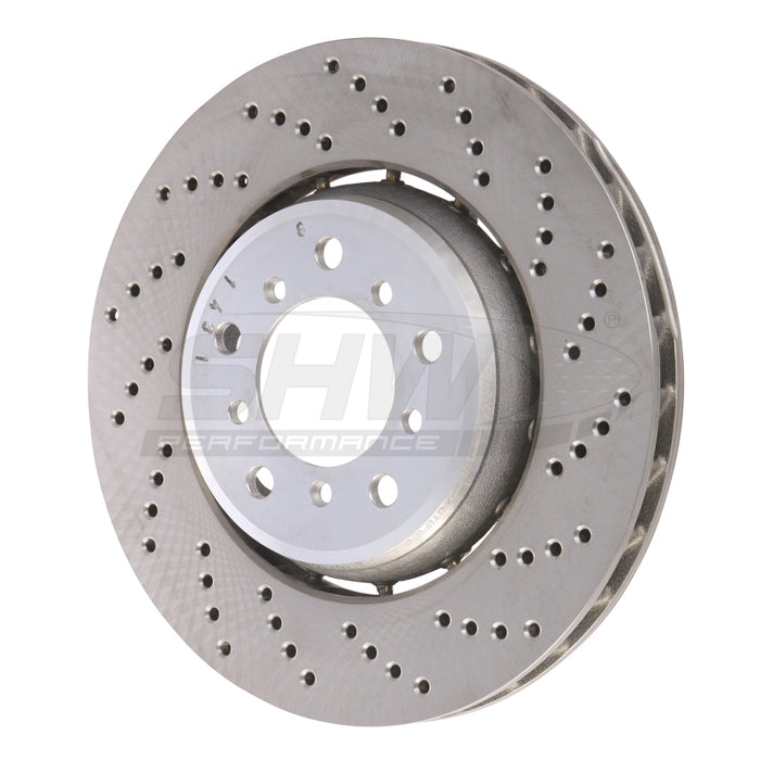 SHW Performance BFR42842 SHW 01-06 BMW M3 3.2L Right Front Drilled Lightweight Brake Rotor (European Model) (34112282802)