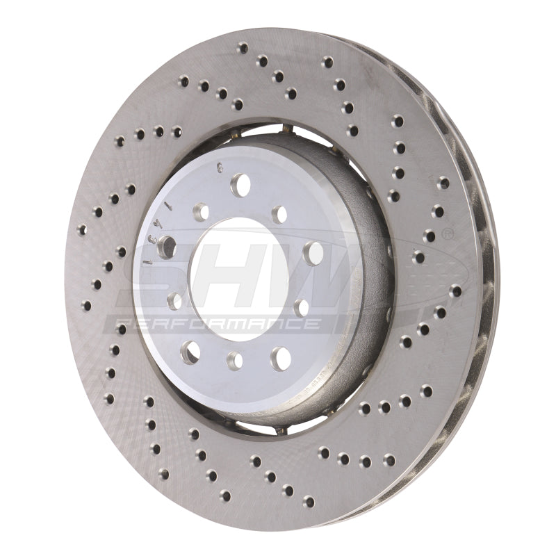 SHW Performance BFR42842 SHW 01-06 BMW M3 3.2L Right Front Drilled Lightweight Brake Rotor (European Model) (34112282802)