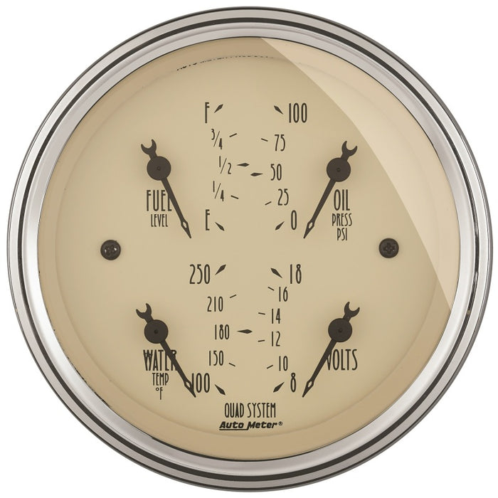 Autometer ATM1820 3-3/8in A/B Quad/Speedo/Tach Combo