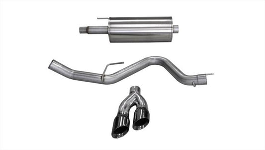 CORSA Performance 14837BLK Corsa 2015-2020 Ford F-150 5.0L V8 (Super Crew Cab) Black Sport Single Side Dual 4in Tips CB Exhaust