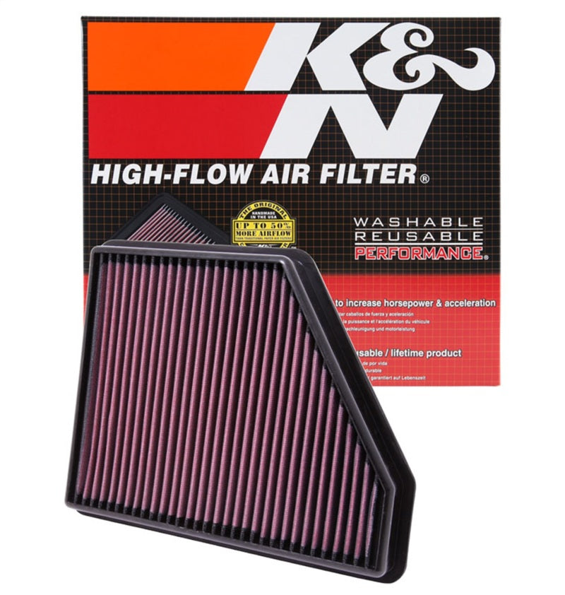 K&N Engineering 33-2434 K&N 10 Chevy Camaro 3.6/6.2L Drop In Air Filter