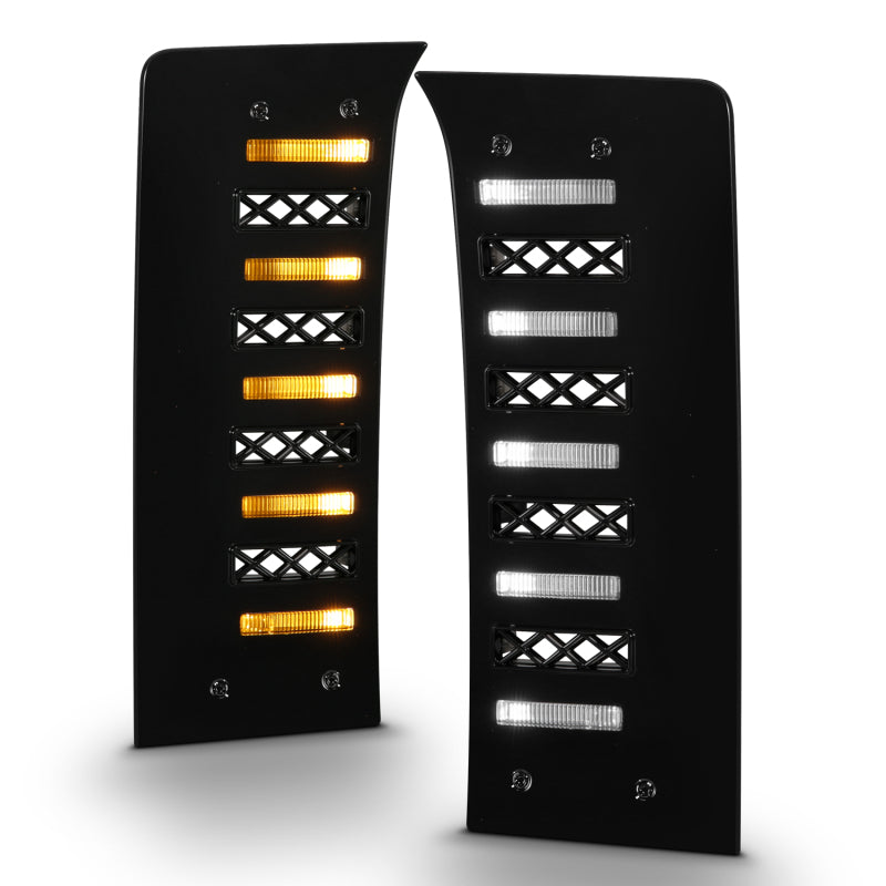 ANZO 511089X 22-24 Toyota Tundra (w/Factory LED Refl. & OE Bumper) Z-Series Full LED DRL Vent Lights - Pair