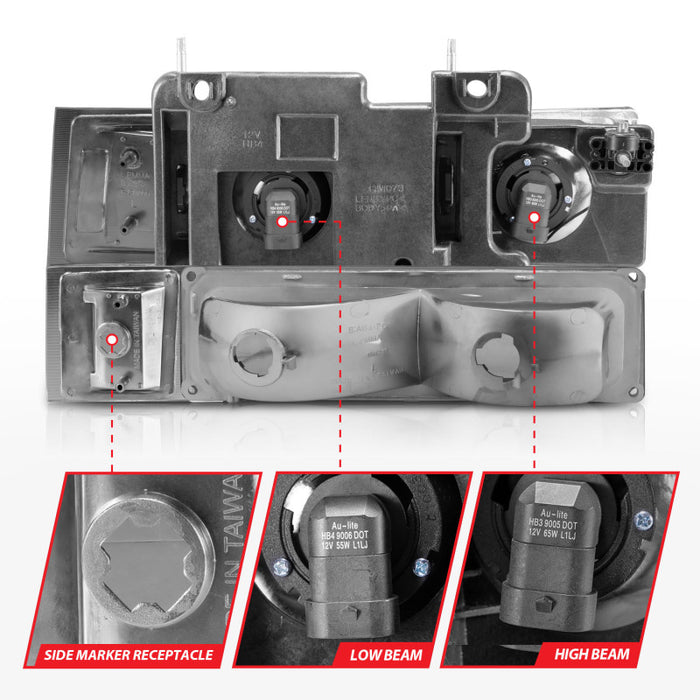 ANZO 111508 ANZ Crystal Headlights