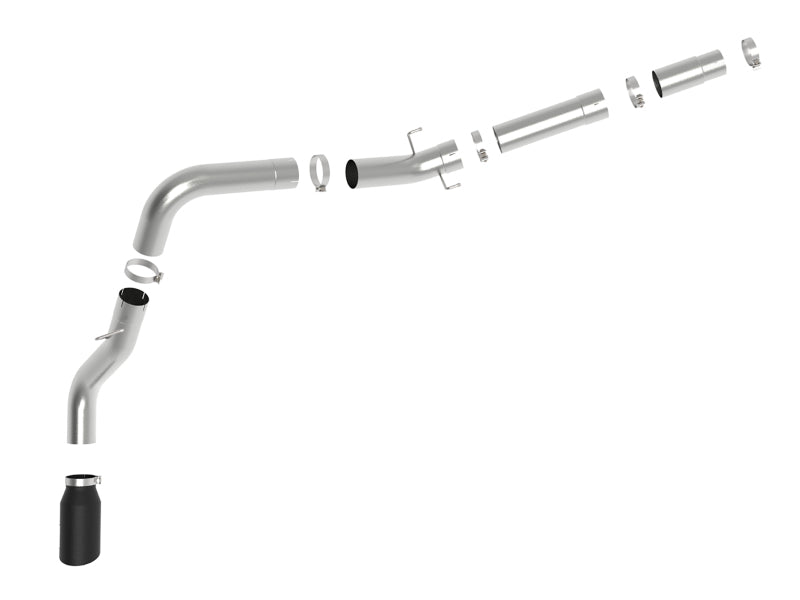 aFe 49-02078-B ATLAS 5in DPF-Back Alum Steel Exhaust System w/ Black Tip 19-20 RAM Diesel Trucks L6-6.7L (td)