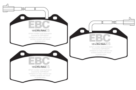 EBC DP32021/2C 14+ Alfa Romeo 4C 1.75 Turbo Redstuff Front Brake Pads