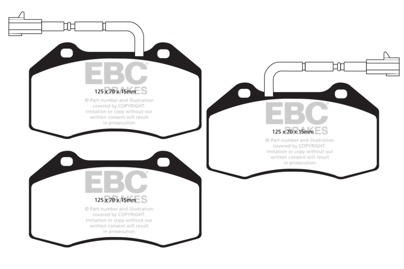 EBC DP42021/2R 14+ Alfa Romeo 4C 1.75 Turbo Yellowstuff Front Brake Pads
