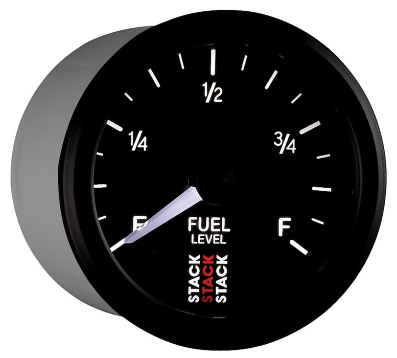AutoMeter ST3315 Autometer Stack Instruments 52mm 0-280 Ohm Programmable Pro Stepper Motor Fuel Level Gauge - Black