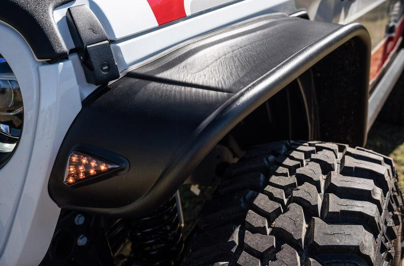Bushwacker 10928-07 2020 Jeep Gladiator Launch Edition Flat Style Flares 4pc - Black