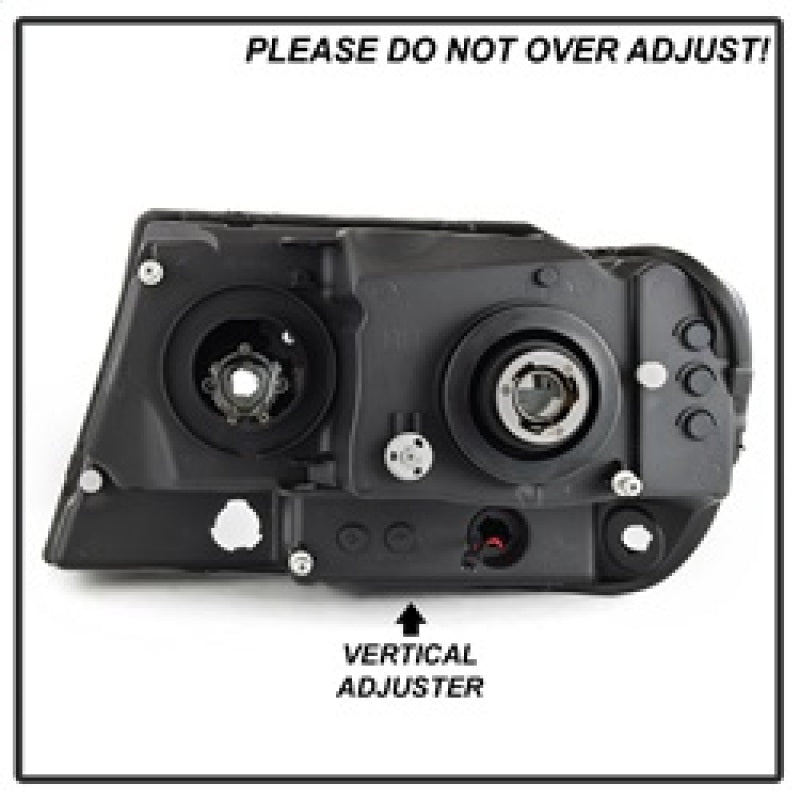 SPYDER 5085221 Spyder 99-04 Jeep Grand Cherokee Projector Headlights - Light Bar DRL LED - Black