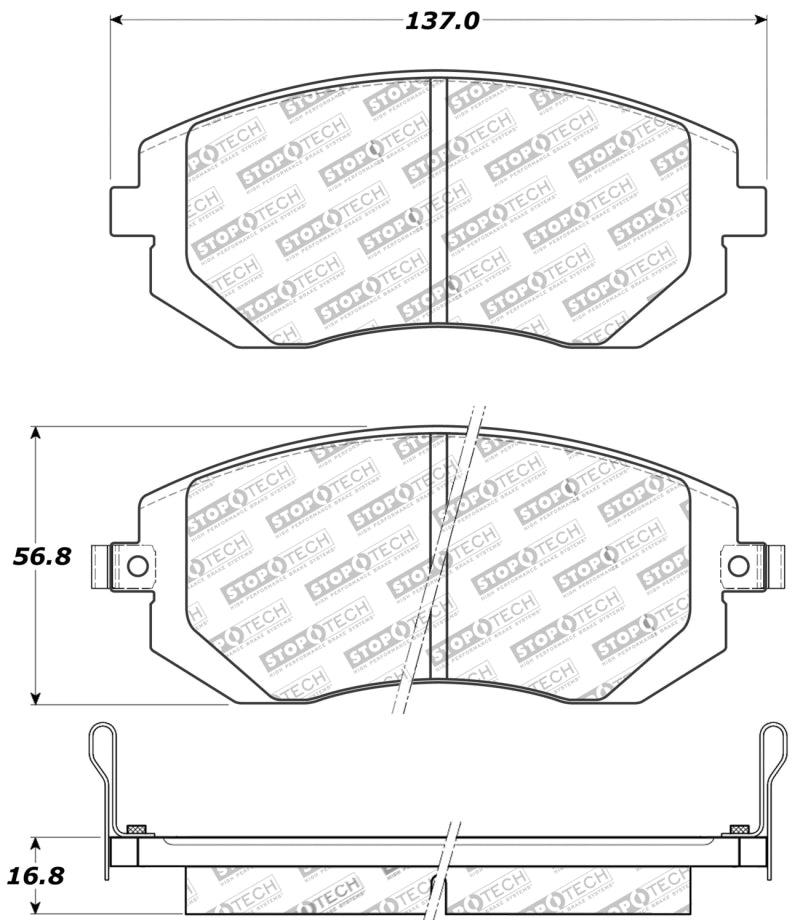 Stoptech 309.09290 03-10 Subaru Forester/Impreza / 02-12 Subaru Legacy/Outback Sport Brake Pads - Front