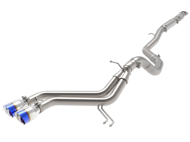 aFe 49-37018-L Takeda 2-1/2in to 3in SS-304 Cat-Back Exhaust w/ Blue Flame Tips 13-17 Hyundai Veloster L4-1.6L