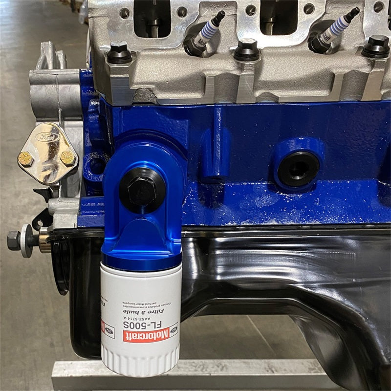 Ford Racing M-6880-B50 Push Rod V8 90 Degree Billet Oil Filter Adapter