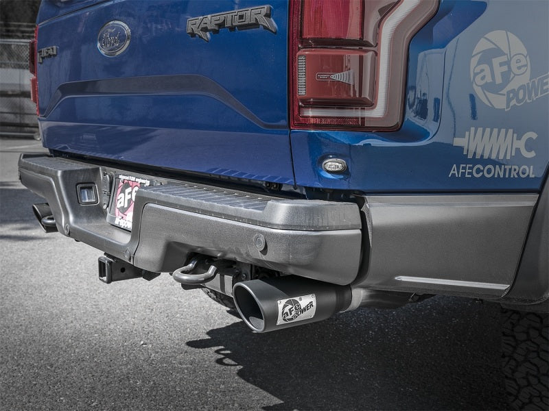 aFe 49-33094-B MACH Force-Xp 3in to 3-1/2in 304 SS Cat-Back Exhaust w/Black Tip 17-18 Ford F-150 Raptor V6 3.5L