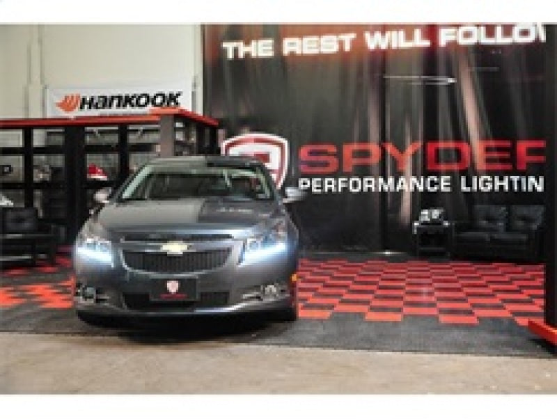 SPYDER 5037916 Spyder Chevy Cruze 11-14 Projector Headlights LED Halo -DRL Blk High H1 Low H7 PRO-YD-CCRZ11-DRL-BK