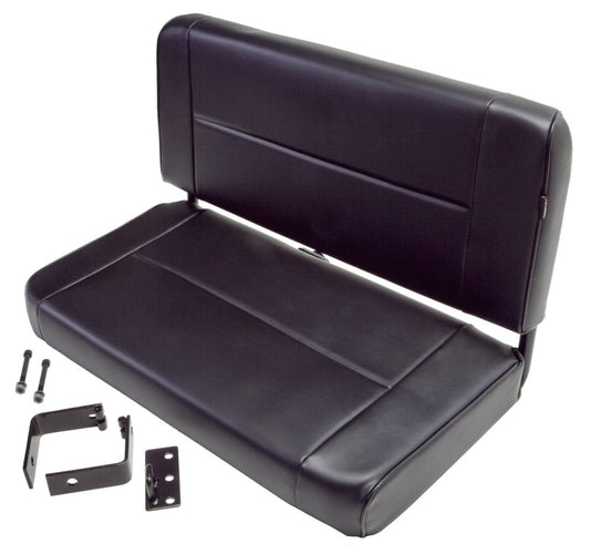Rugged Ridge 13461.01 Fixed Rear Seat Black 55-95 Jeep CJ / Jeep Wrangler