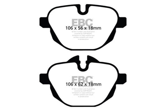 EBC DP32047C 11+ BMW X3 2.0 Turbo (F25) Redstuff Rear Brake Pads