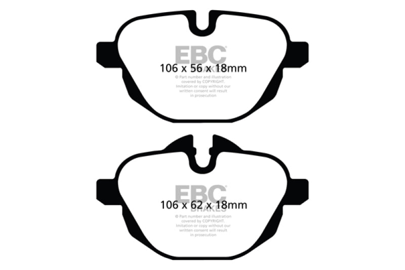 EBC DP22047 11+ BMW X3 2.0 Turbo (F25) Greenstuff Rear Brake Pads