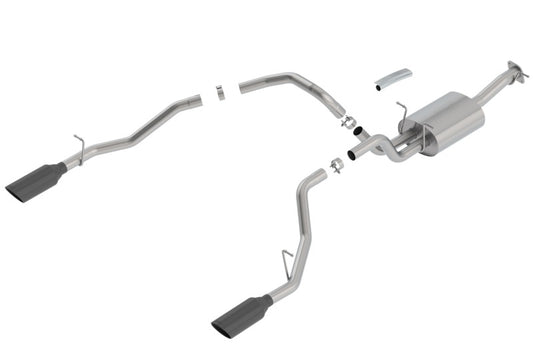 Borla 140758BC 2019 RAM 1500 5.7L V8 AT 4DR Crew Cab Short Bed Touring SS Catback Exhaust - Black Chrome Tip