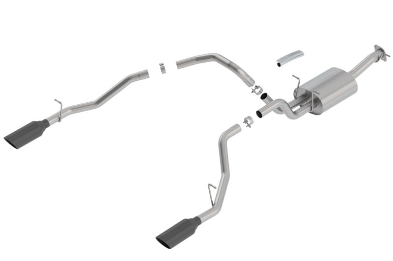 Borla 140758BC 2019 RAM 1500 5.7L V8 AT 4DR Crew Cab Short Bed Touring SS Catback Exhaust - Black Chrome Tip