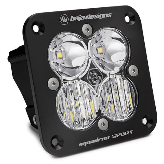 Baja Designs 551003 Squadron Sport Driving/Combo Pattern Flush Mount Black LED Light Pod - Clear