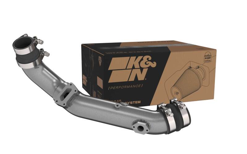 K&N Engineering 77-1019KC K&N 20-22 Hyundai Veloster N 2.0L L4 Aluminum Charge Pipe Kit - Gunmetal Gray